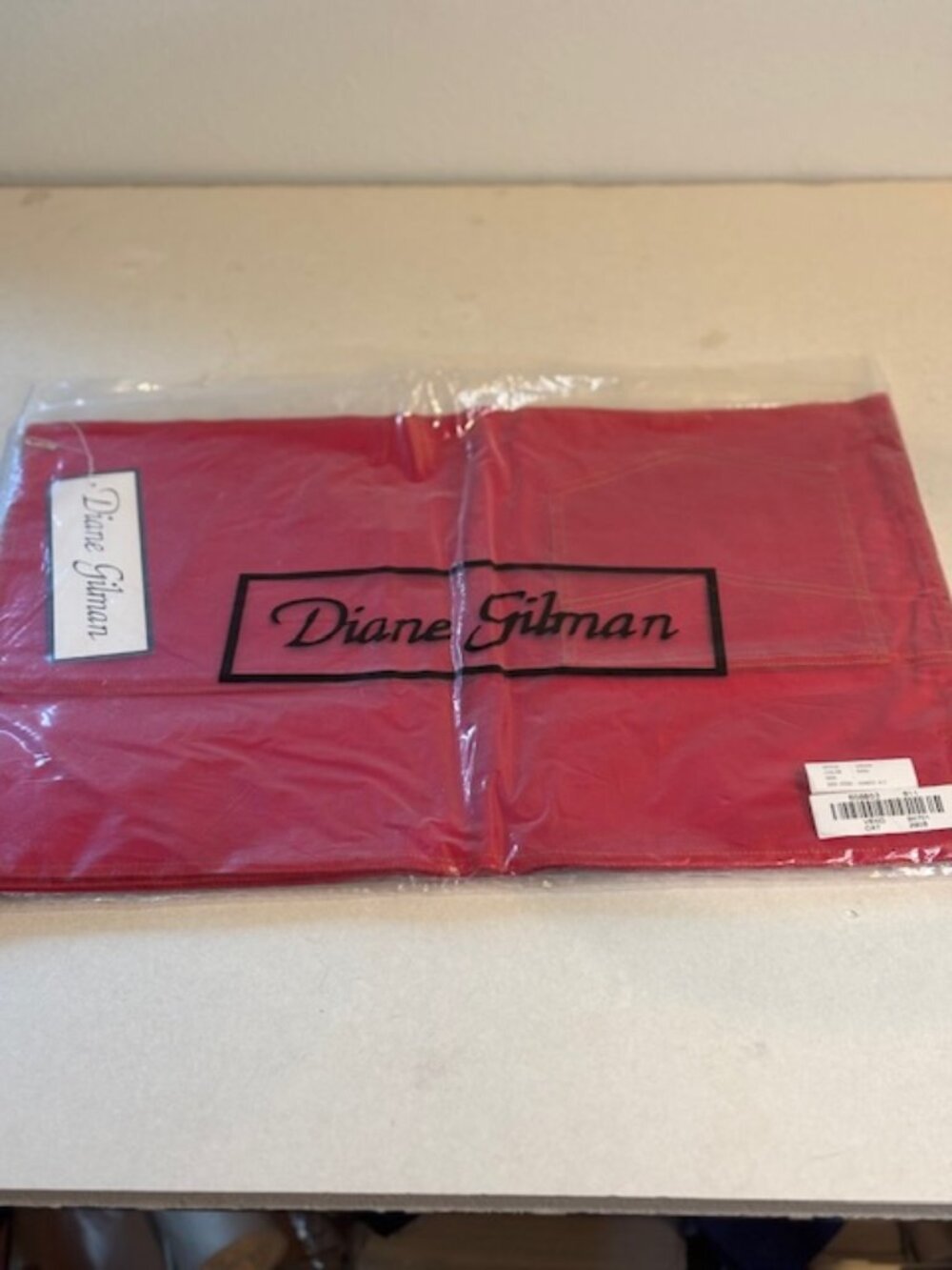 Diane Gilman VTG Red Placements w/Pocket Square for Utensils/Napkin 20x14 NWT